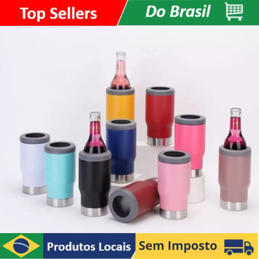 Copo e suporte de garrafa Térmico com abridor de garrafa, Garrafa Térmica, Canec