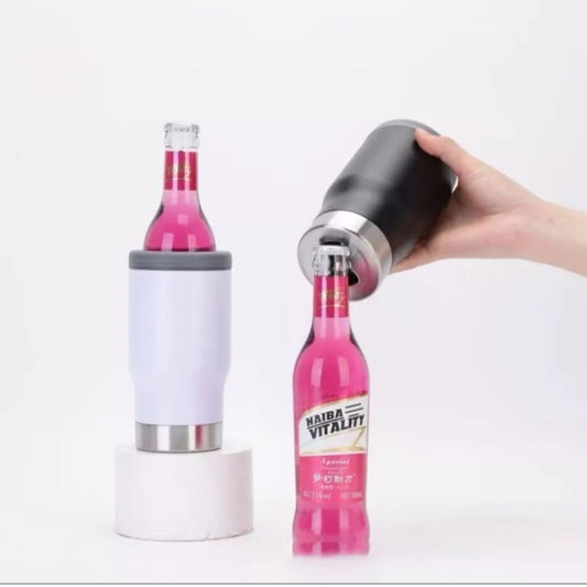 Copo e suporte de garrafa Térmico com abridor de garrafa, Garrafa Térmica, Canec