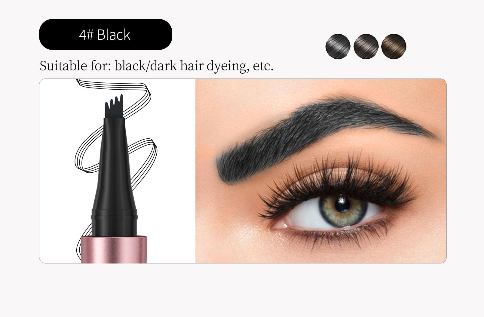 Waterproof 4-Fork Microblading Eyebrow Pen – Long-Lasting Liquid Brow Pencil for Natural Hair-Like Strokes