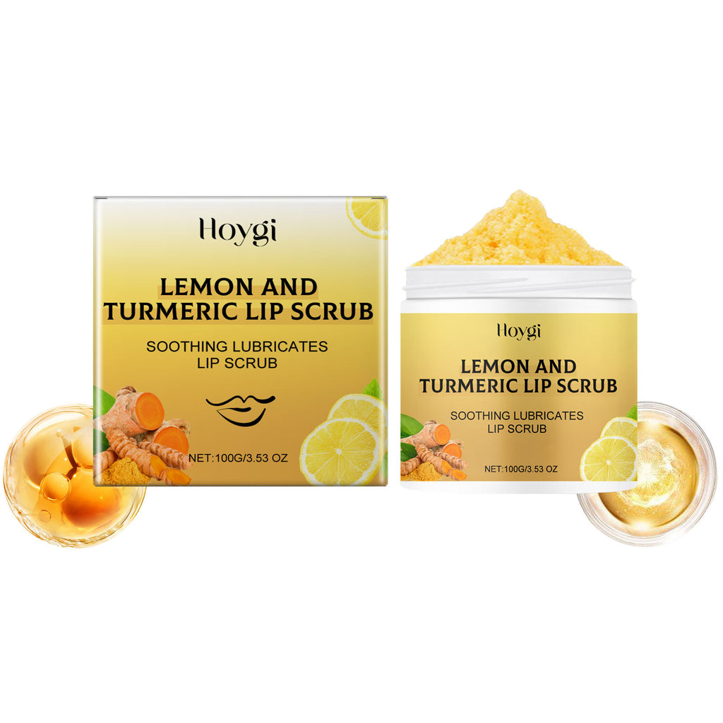 Natural Lip Lightening Scrub - Turmeric & Lemon for Dark Lips
